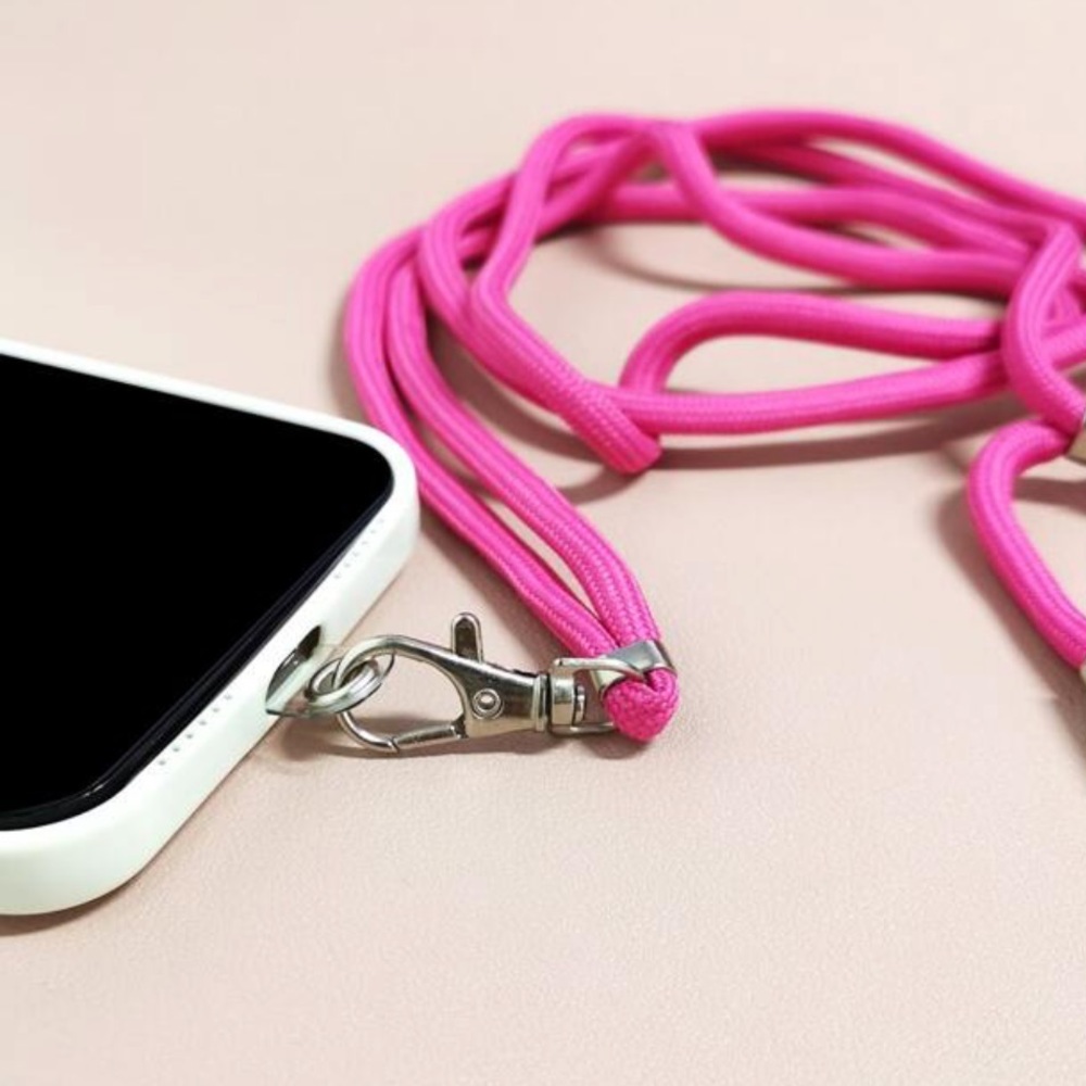 NWT 1Pc Solid Color Phone Festival Lanyard With Connecting Card; 3 colors